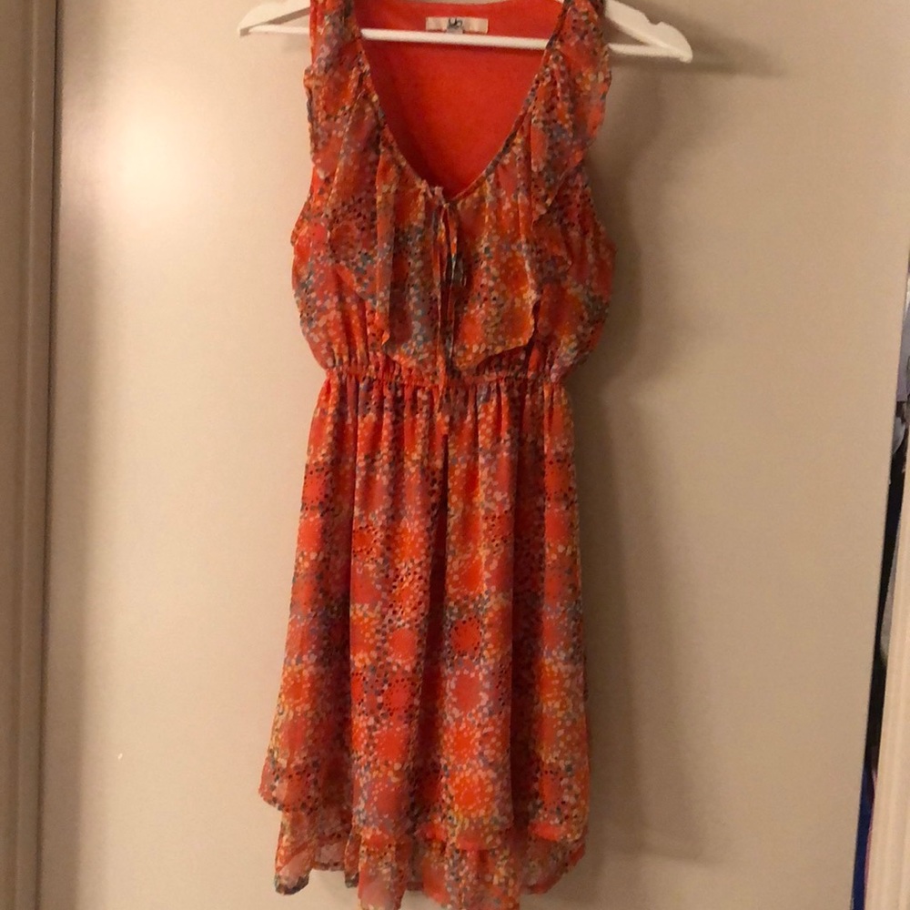 Orange pattern dress